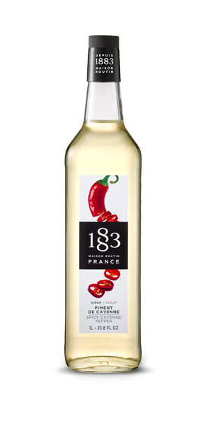 1883 Syrup Spicy Cayenne Pepper 1L Glass Bottle 