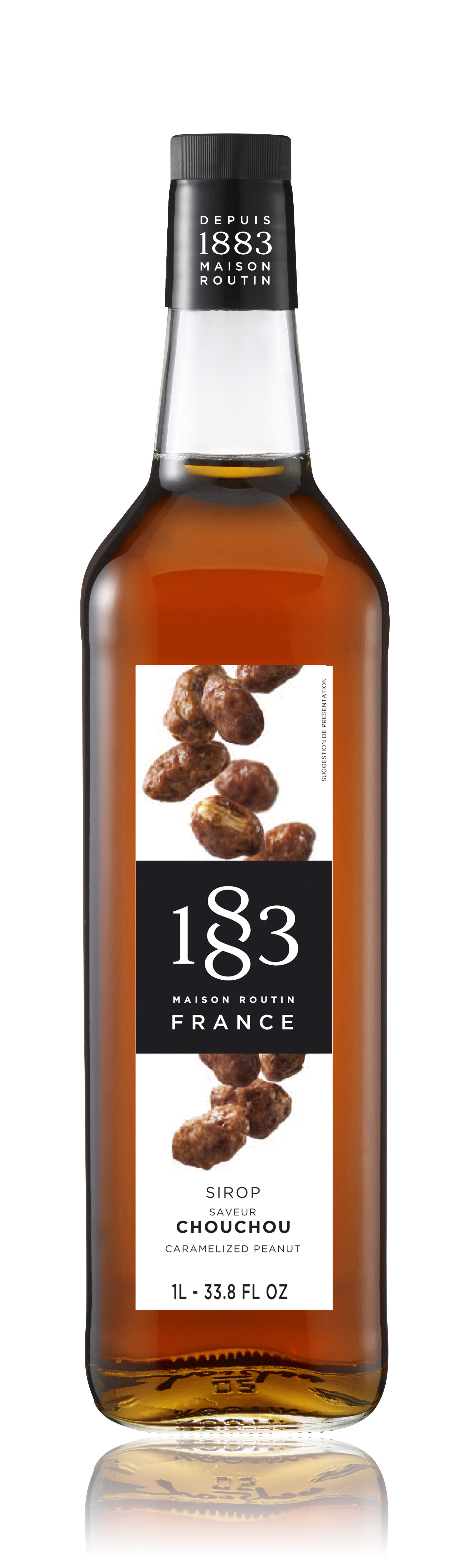 1883 Syrup Caramelised Peanut 1L Glass Bottle