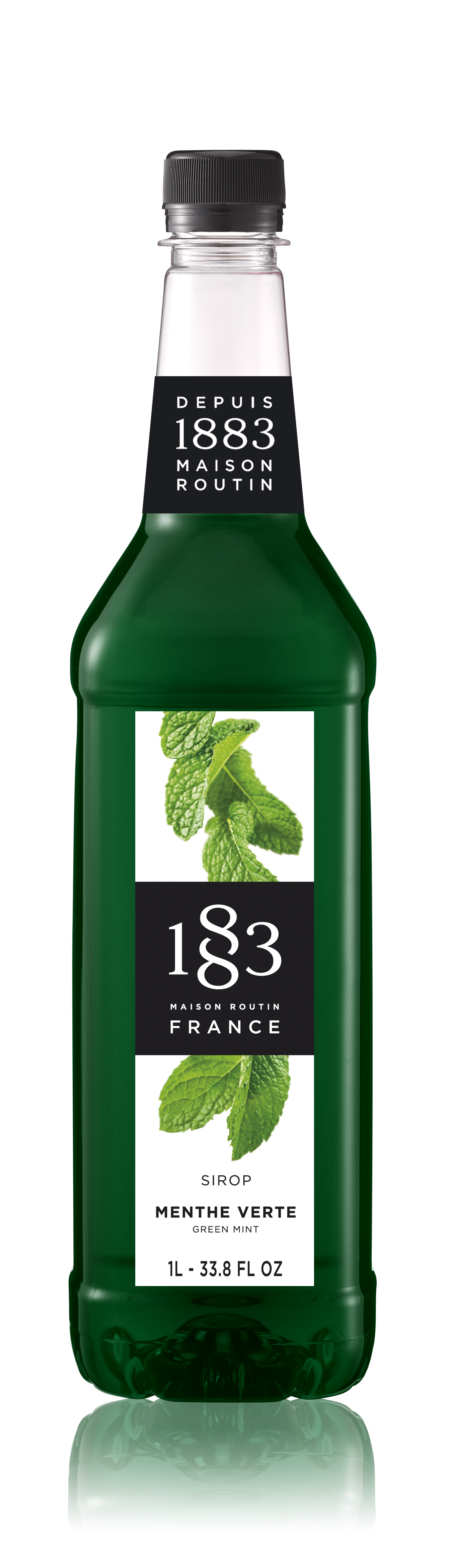 1883 Syrup Green Mint  1L PET Plastic Bottle