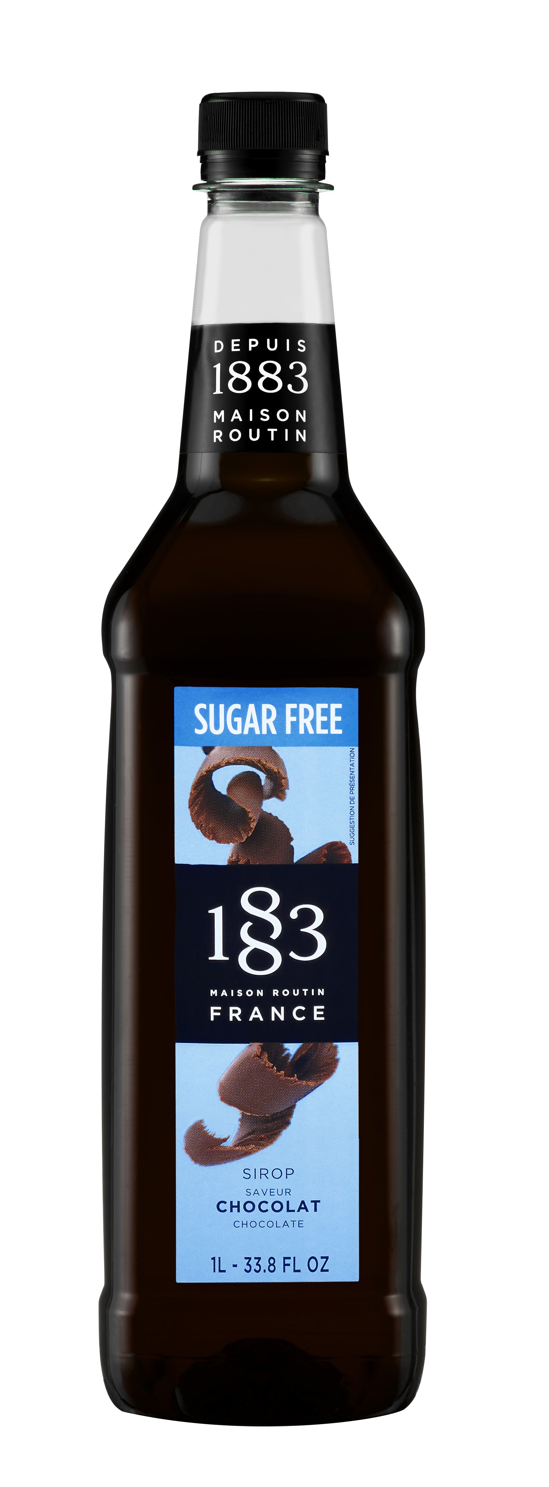 1883 Sugar Free Syrup Chocolate 1L PET Plastic bottle 