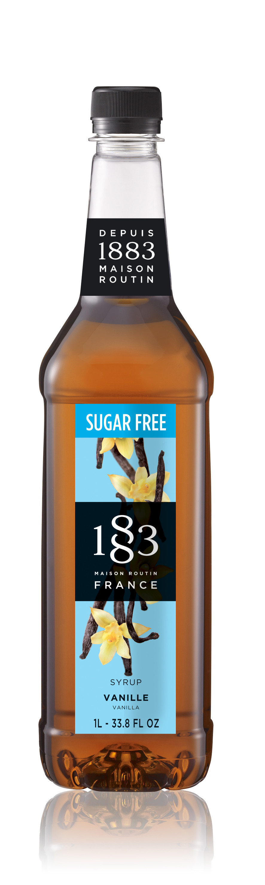 1883 Sugar Free Syrup Vanilla 1L PET Plastic Bottle