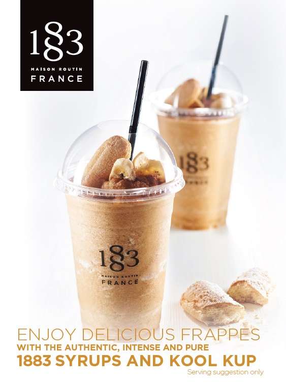 1883 Table Card Enjoy Delicious Frappes 