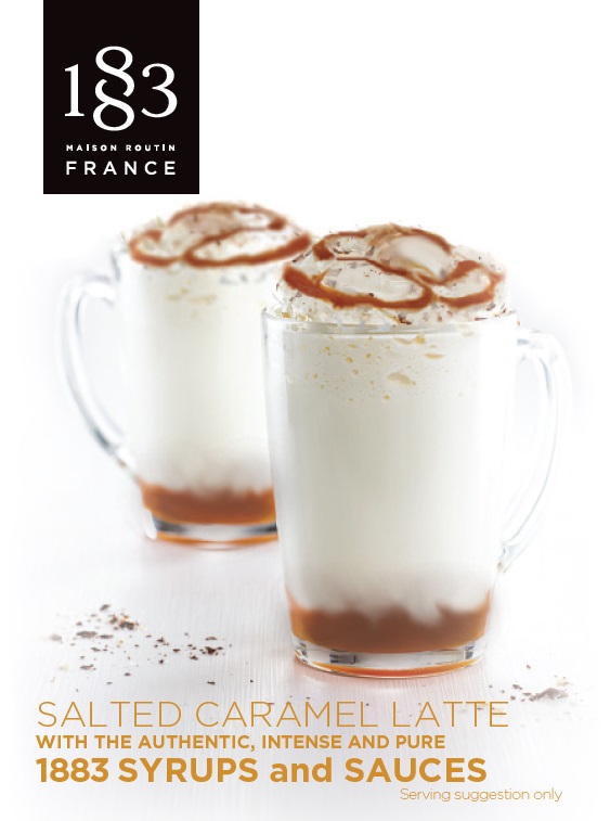 1883 Table Card Salted Caramel Latte 