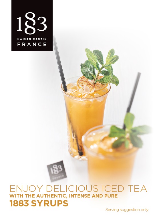 1883 Table Card Enjoy Delicious Iced Tea 