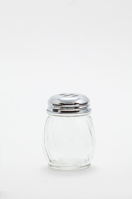 Glass Slotted Shaker with Chrome Slotted Top 